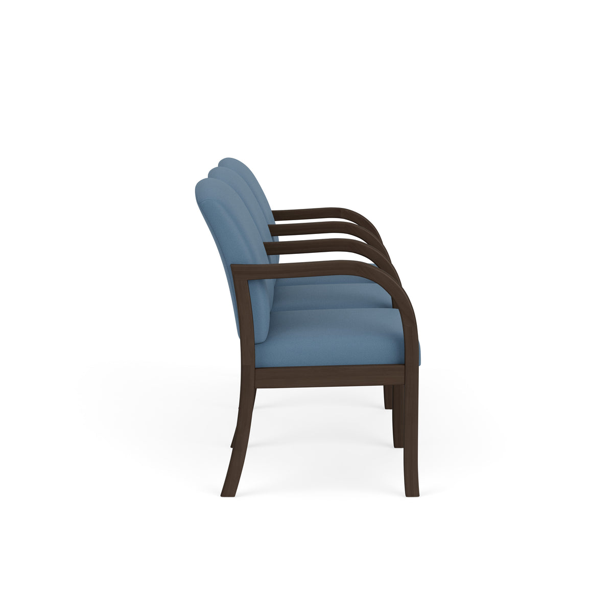 Weston Waiting Reception 3 Seat Tandem Seating Wood Frame