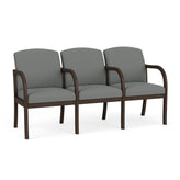 Weston Waiting Reception 3 Seat Tandem Seating Wood Frame