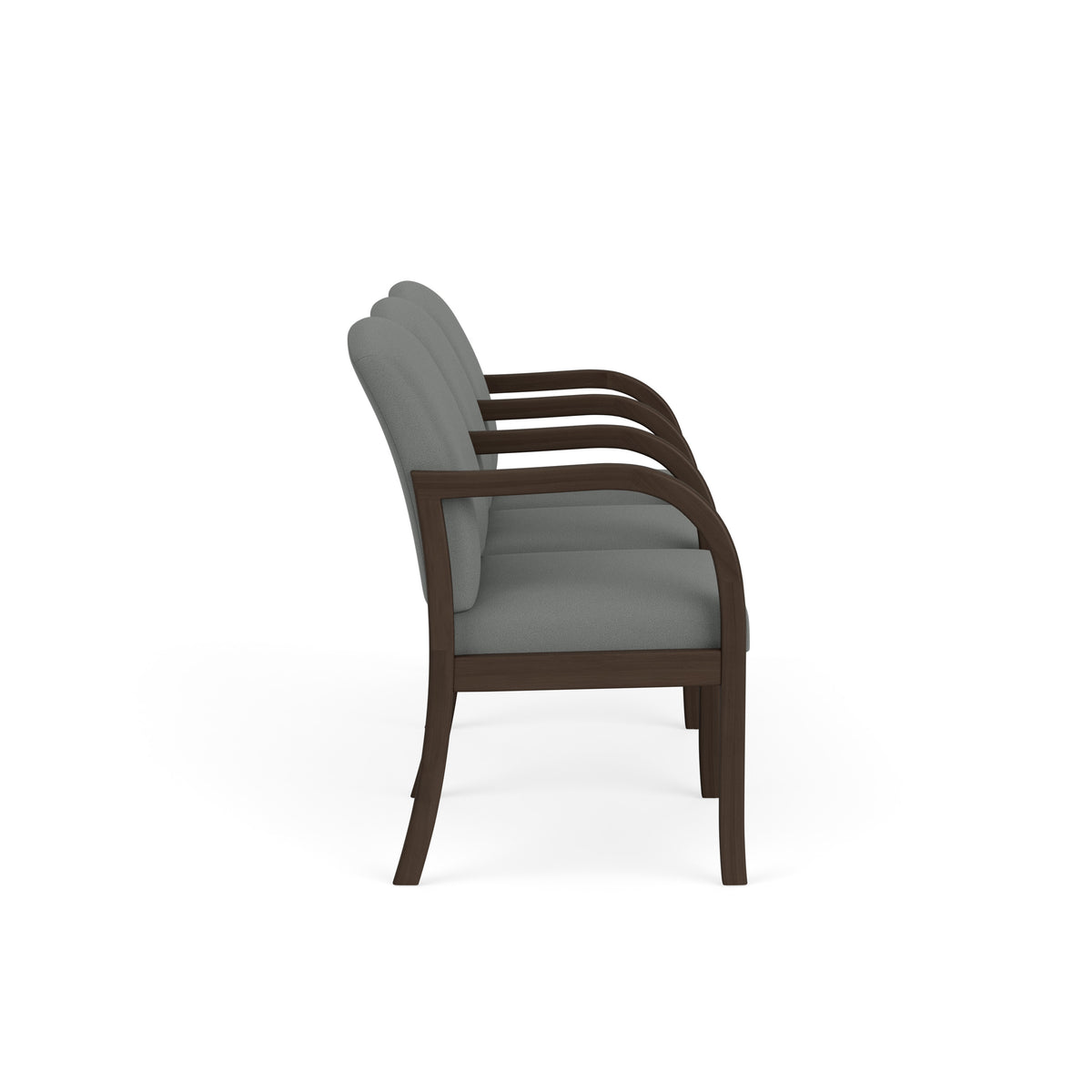 Weston Waiting Reception 3 Seat Tandem Seating Wood Frame