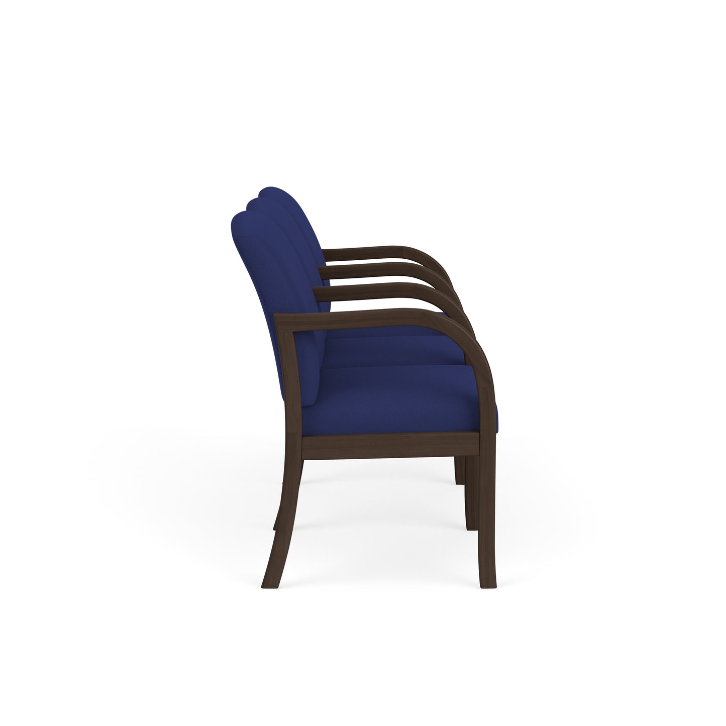 Weston Waiting Reception 3 Seat Tandem Seating Wood Frame