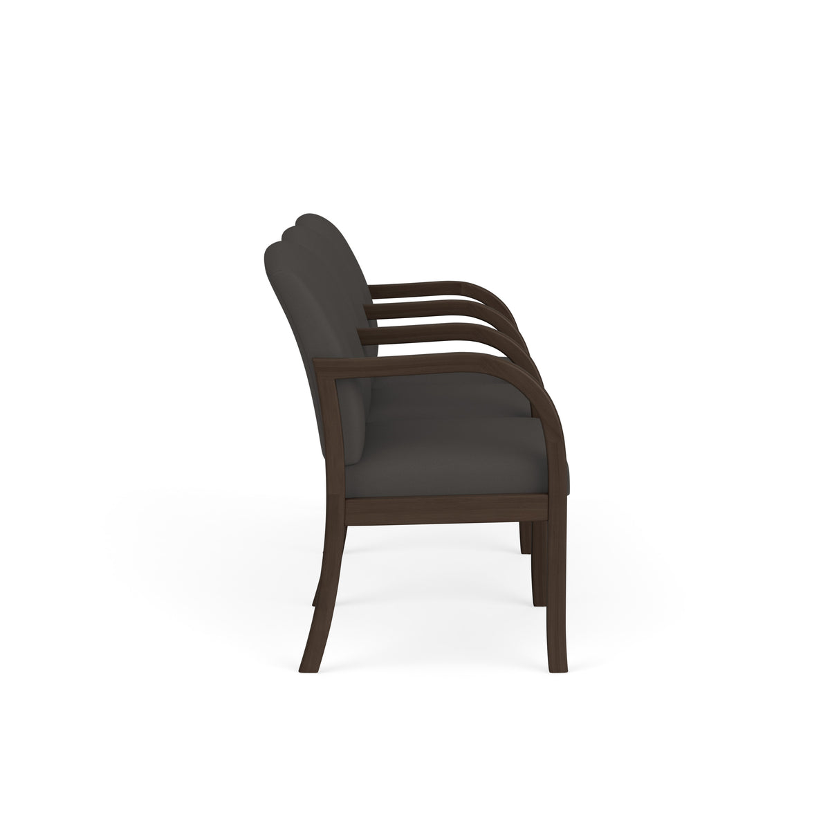 Weston Waiting Reception 3 Seat Tandem Seating Wood Frame