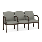 Weston Waiting Reception 3 Seat Tandem Seating Wood Frame