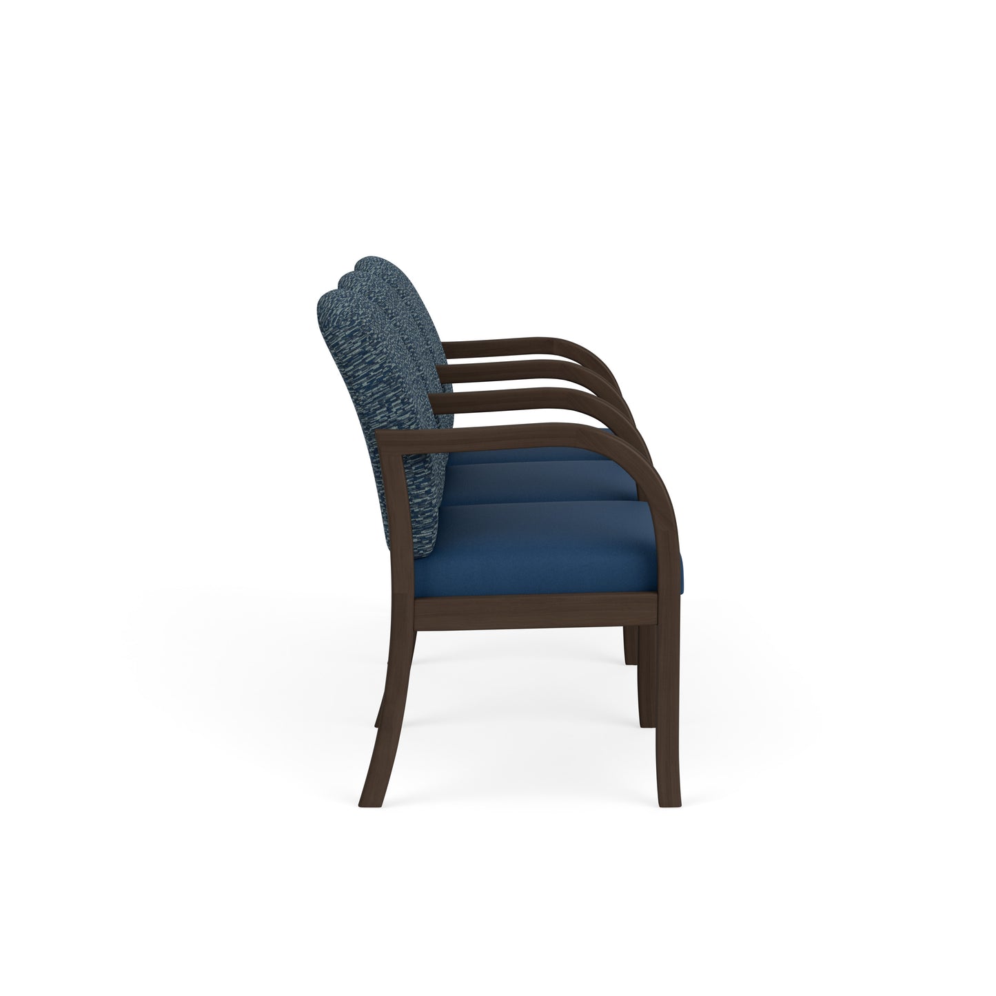 Weston Waiting Reception 3 Seat Tandem Seating Wood Frame