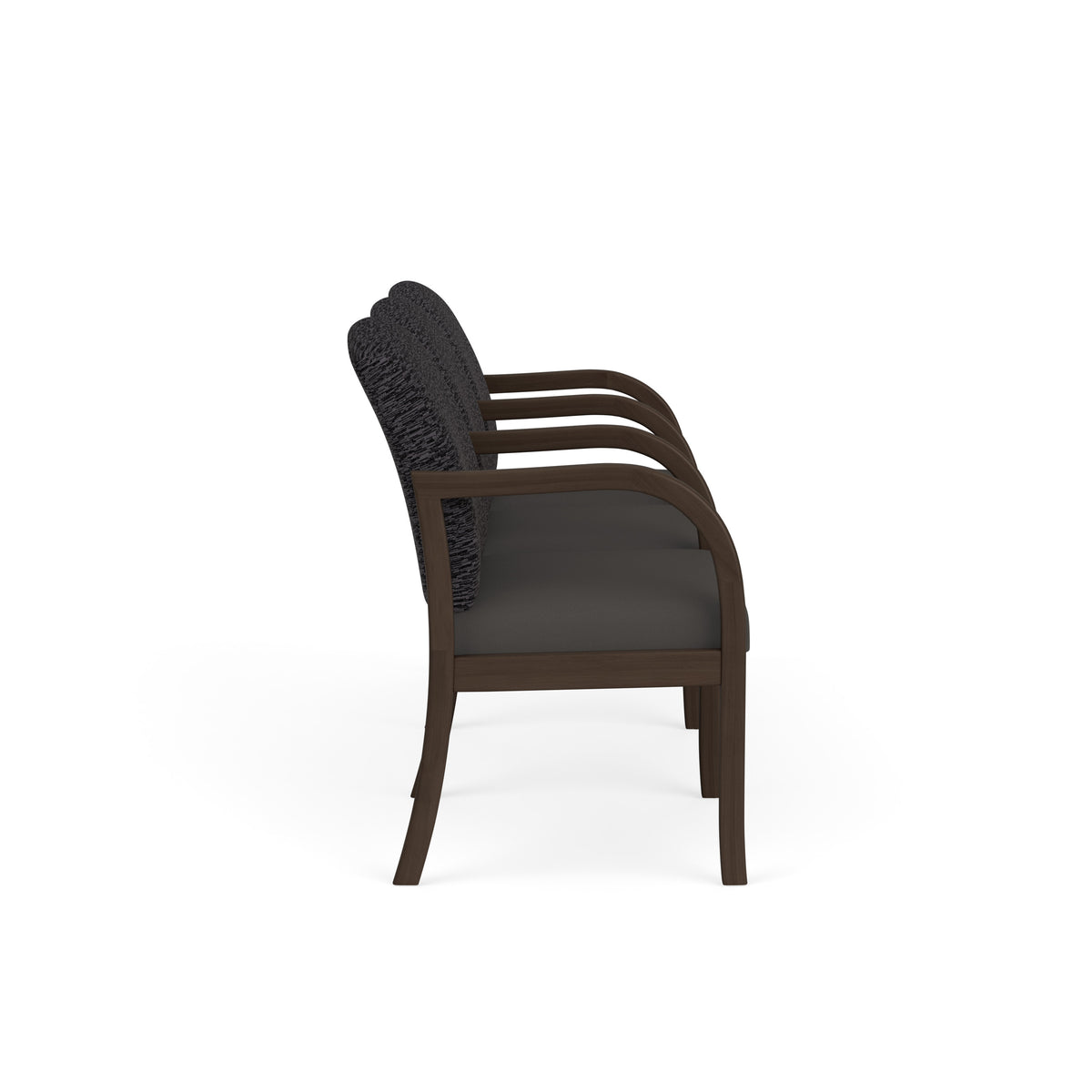 Weston Waiting Reception 3 Seat Tandem Seating Wood Frame