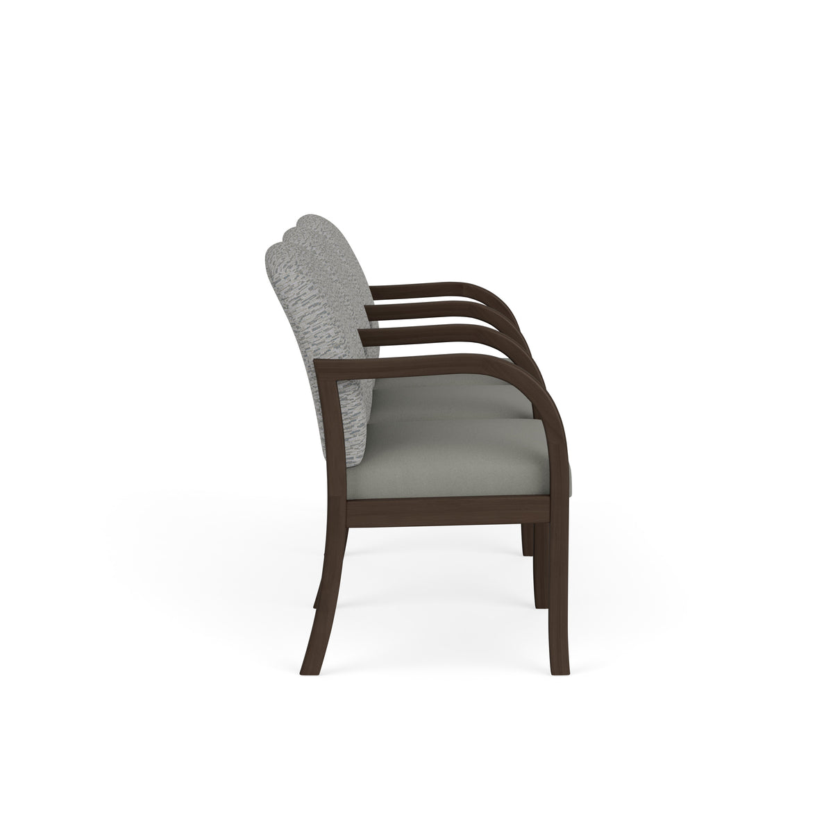 Weston Waiting Reception 3 Seat Tandem Seating Wood Frame