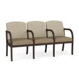 Weston Waiting Reception 3 Seat Tandem Seating Wood Frame