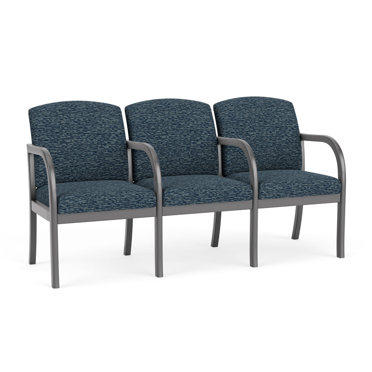 Weston Waiting Reception 3 Seat Tandem Seating Wood Frame