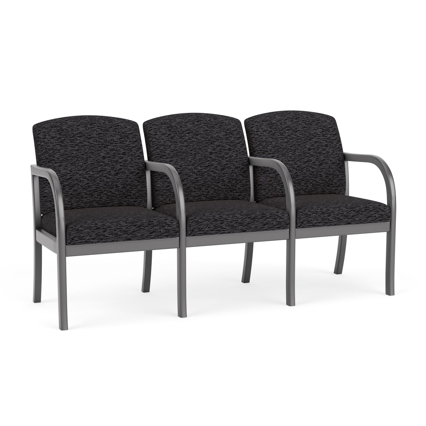 Weston Waiting Reception 3 Seat Tandem Seating Wood Frame