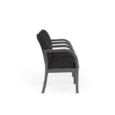 Weston Waiting Reception 3 Seat Tandem Seating Wood Frame