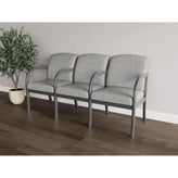 Weston Waiting Reception 3 Seat Tandem Seating Wood Frame