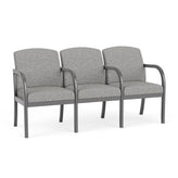 Weston Waiting Reception 3 Seat Tandem Seating Wood Frame
