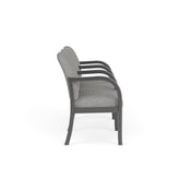 Weston Waiting Reception 3 Seat Tandem Seating Wood Frame