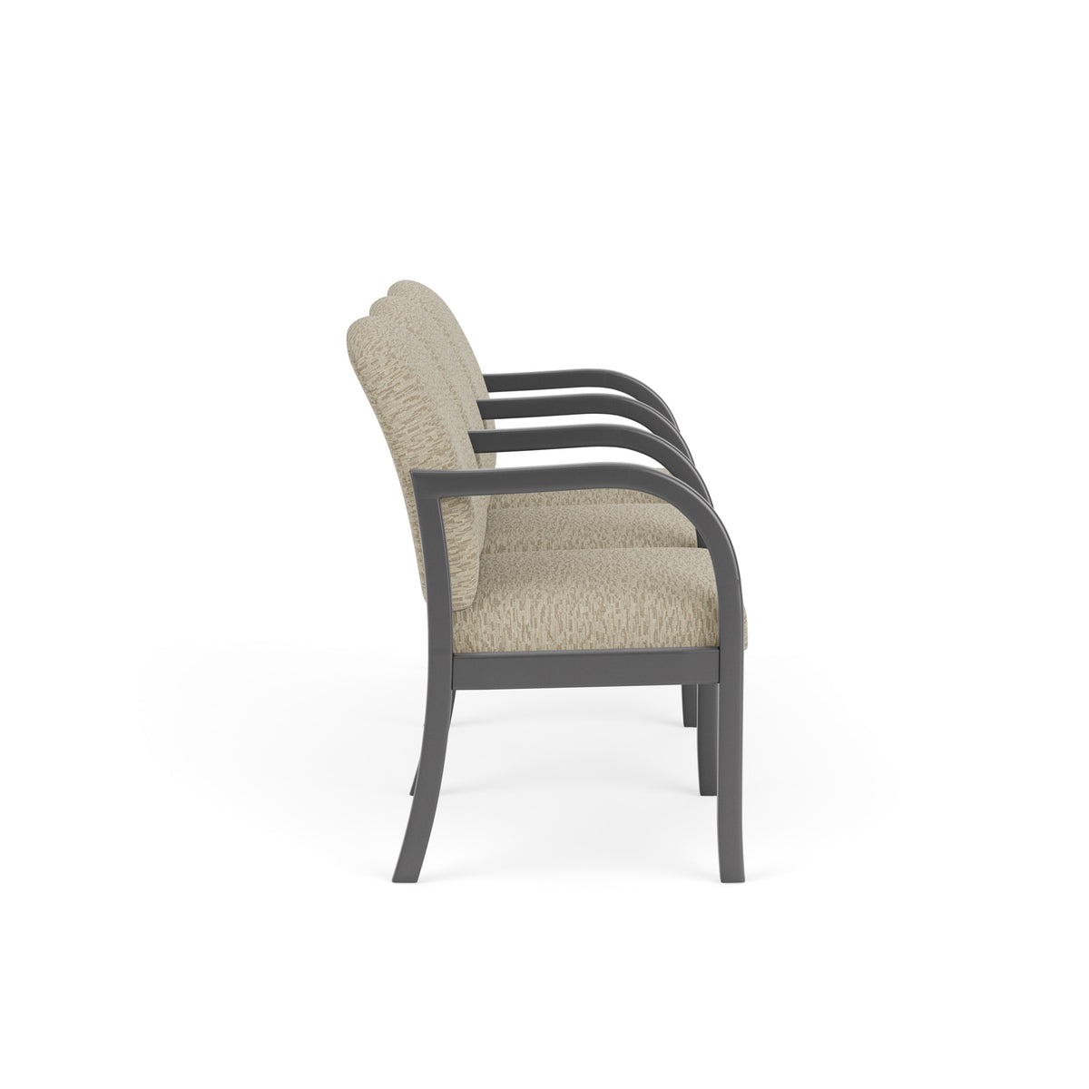 Weston Waiting Reception 3 Seat Tandem Seating Wood Frame