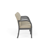 Weston Waiting Reception 3 Seat Tandem Seating Wood Frame