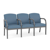Weston Waiting Reception 3 Seat Tandem Seating Wood Frame