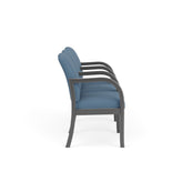 Weston Waiting Reception 3 Seat Tandem Seating Wood Frame