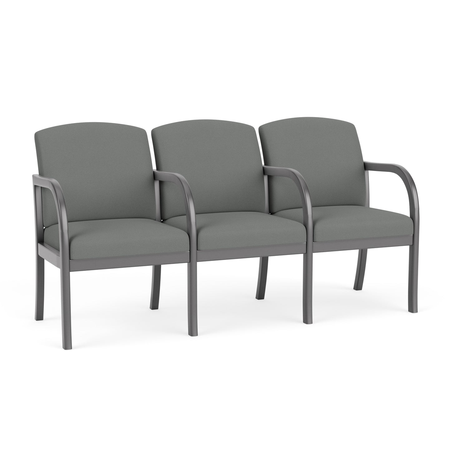 Weston Waiting Reception 3 Seat Tandem Seating Wood Frame