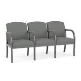 Weston Waiting Reception 3 Seat Tandem Seating Wood Frame