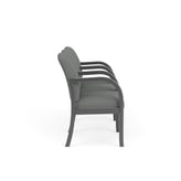 Weston Waiting Reception 3 Seat Tandem Seating Wood Frame