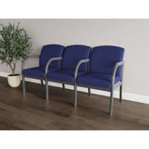 Weston Waiting Reception 3 Seat Tandem Seating Wood Frame
