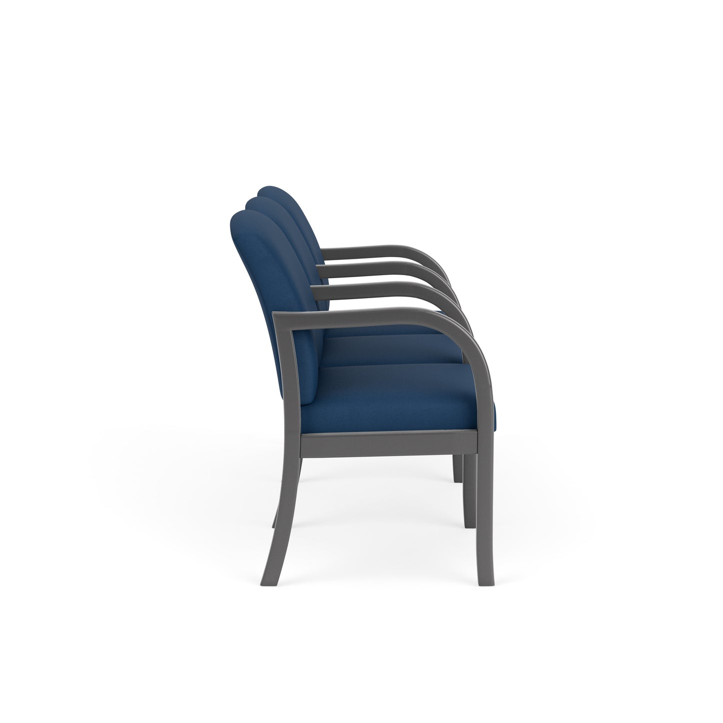 Weston Waiting Reception 3 Seat Tandem Seating Wood Frame