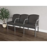Weston Waiting Reception 3 Seat Tandem Seating Wood Frame