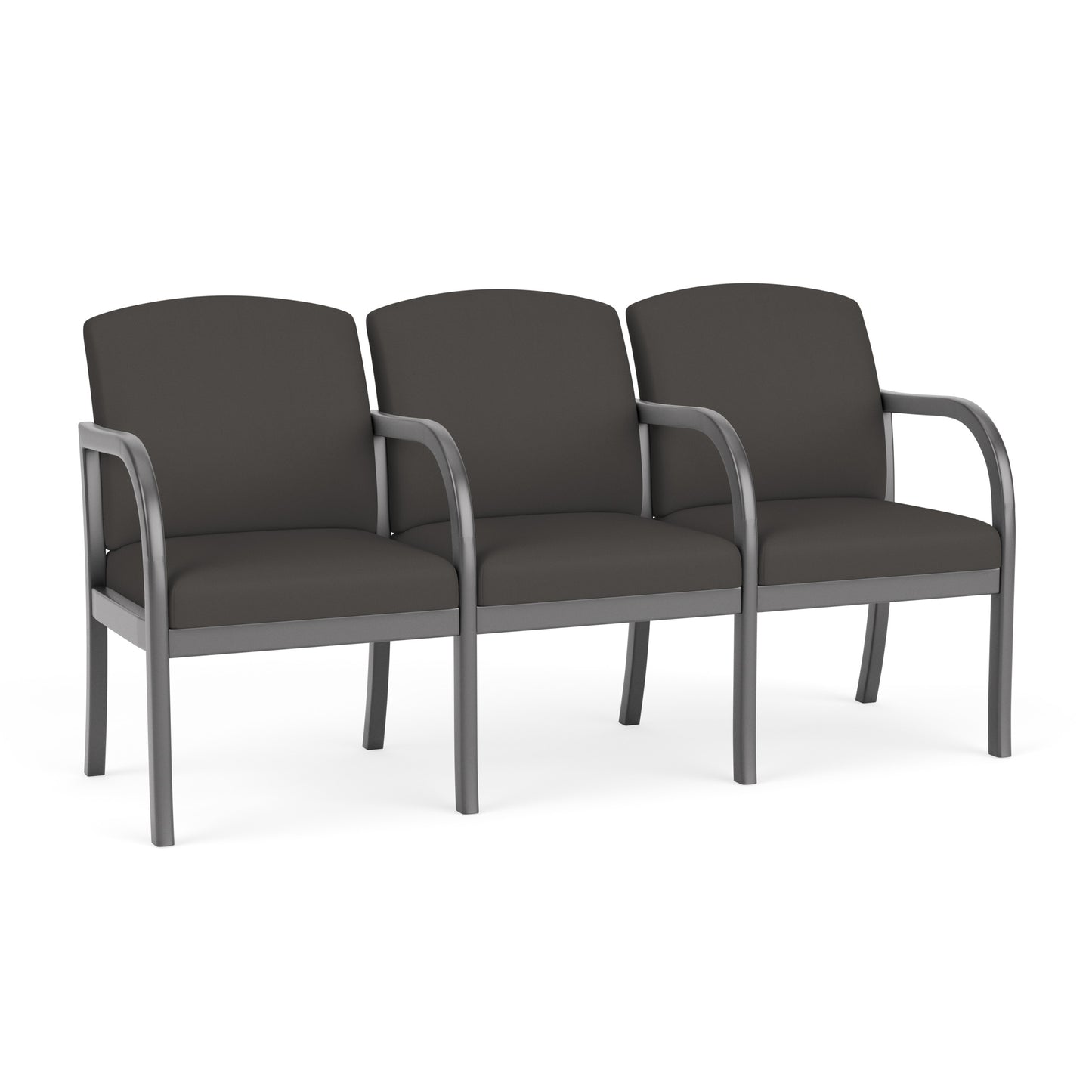 Weston Waiting Reception 3 Seat Tandem Seating Wood Frame