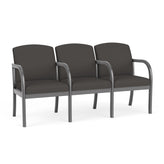 Weston Waiting Reception 3 Seat Tandem Seating Wood Frame