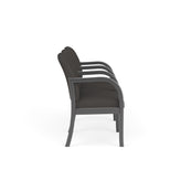 Weston Waiting Reception 3 Seat Tandem Seating Wood Frame