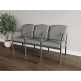 Weston Waiting Reception 3 Seat Tandem Seating Wood Frame