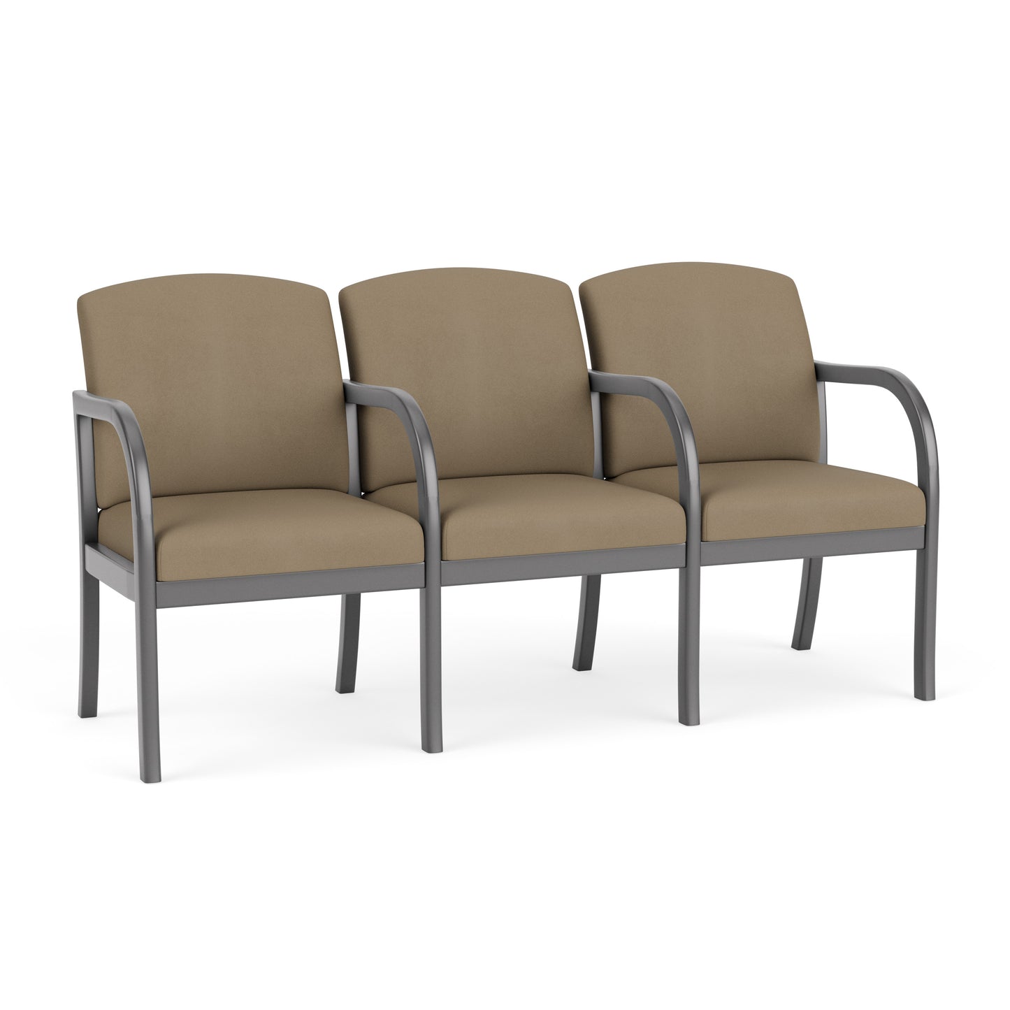 Weston Waiting Reception 3 Seat Tandem Seating Wood Frame