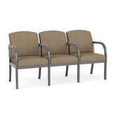 Weston Waiting Reception 3 Seat Tandem Seating Wood Frame