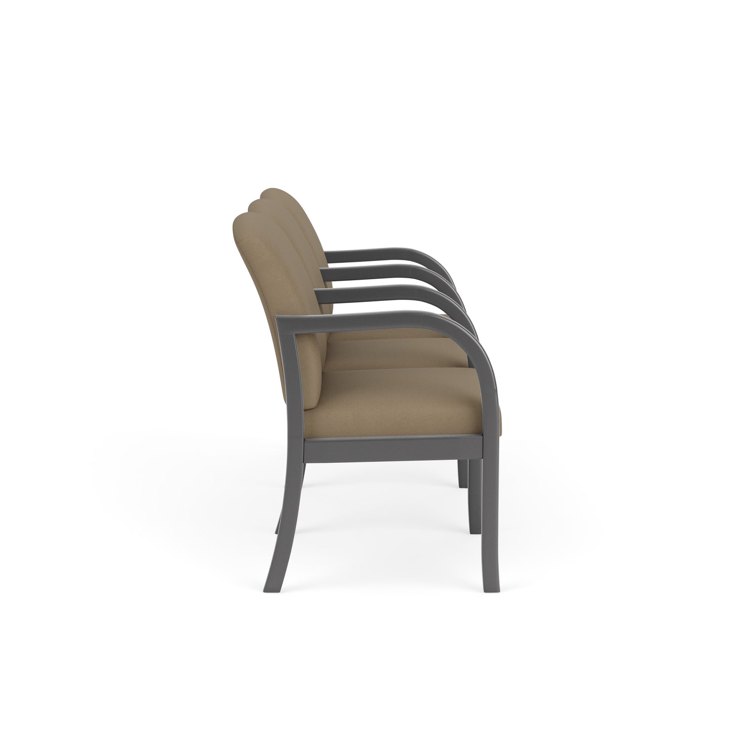 Weston Waiting Reception 3 Seat Tandem Seating Wood Frame