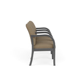 Weston Waiting Reception 3 Seat Tandem Seating Wood Frame