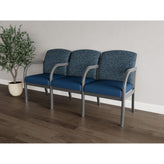 Weston Waiting Reception 3 Seat Tandem Seating Wood Frame