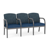 Weston Waiting Reception 3 Seat Tandem Seating Wood Frame