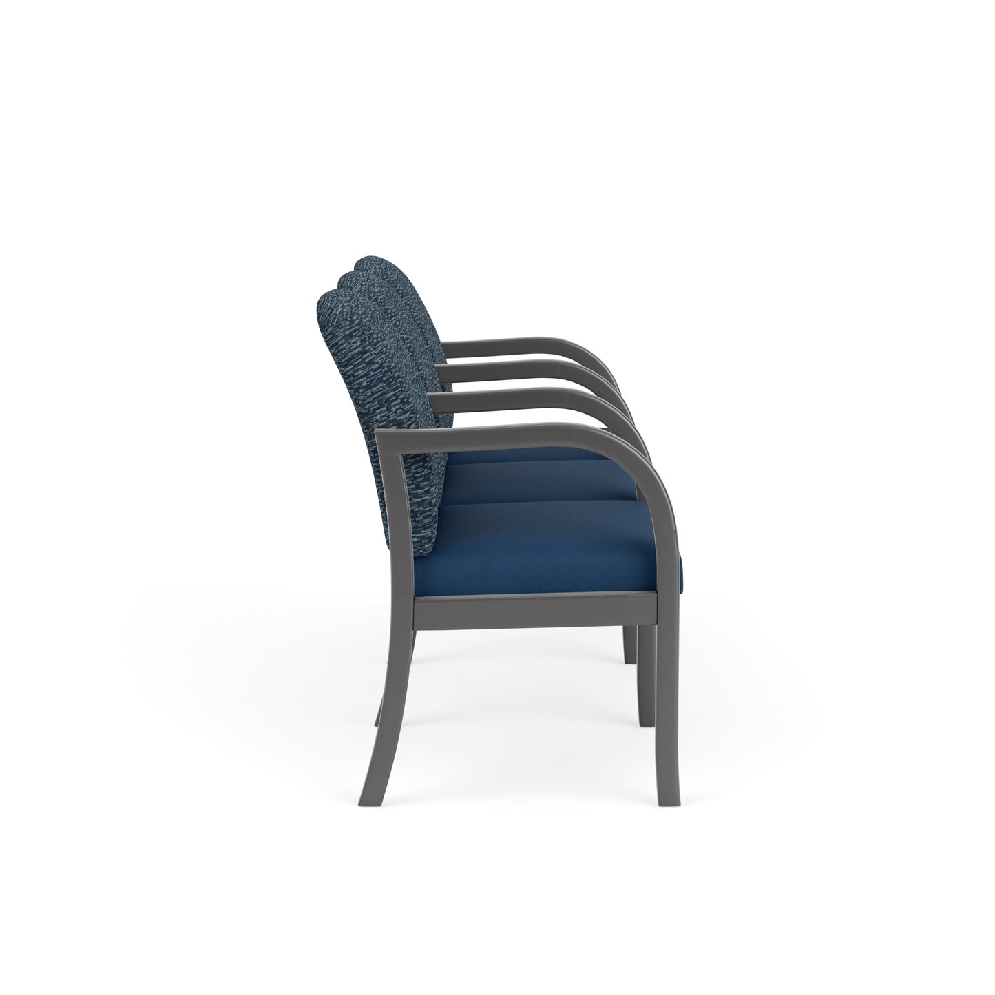 Weston Waiting Reception 3 Seat Tandem Seating Wood Frame
