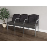 Weston Waiting Reception 3 Seat Tandem Seating Wood Frame