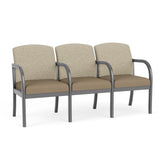 Weston Waiting Reception 3 Seat Tandem Seating Wood Frame