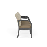 Weston Waiting Reception 3 Seat Tandem Seating Wood Frame