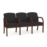 Weston Waiting Reception 3 Seat Tandem Seating Wood Frame