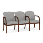 Weston Waiting Reception 3 Seat Tandem Seating Wood Frame
