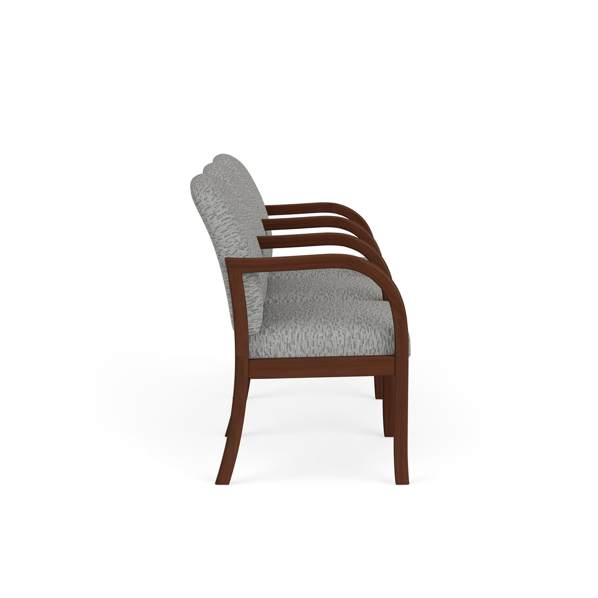 Weston Waiting Reception 3 Seat Tandem Seating Wood Frame