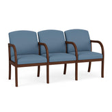 Weston Waiting Reception 3 Seat Tandem Seating Wood Frame