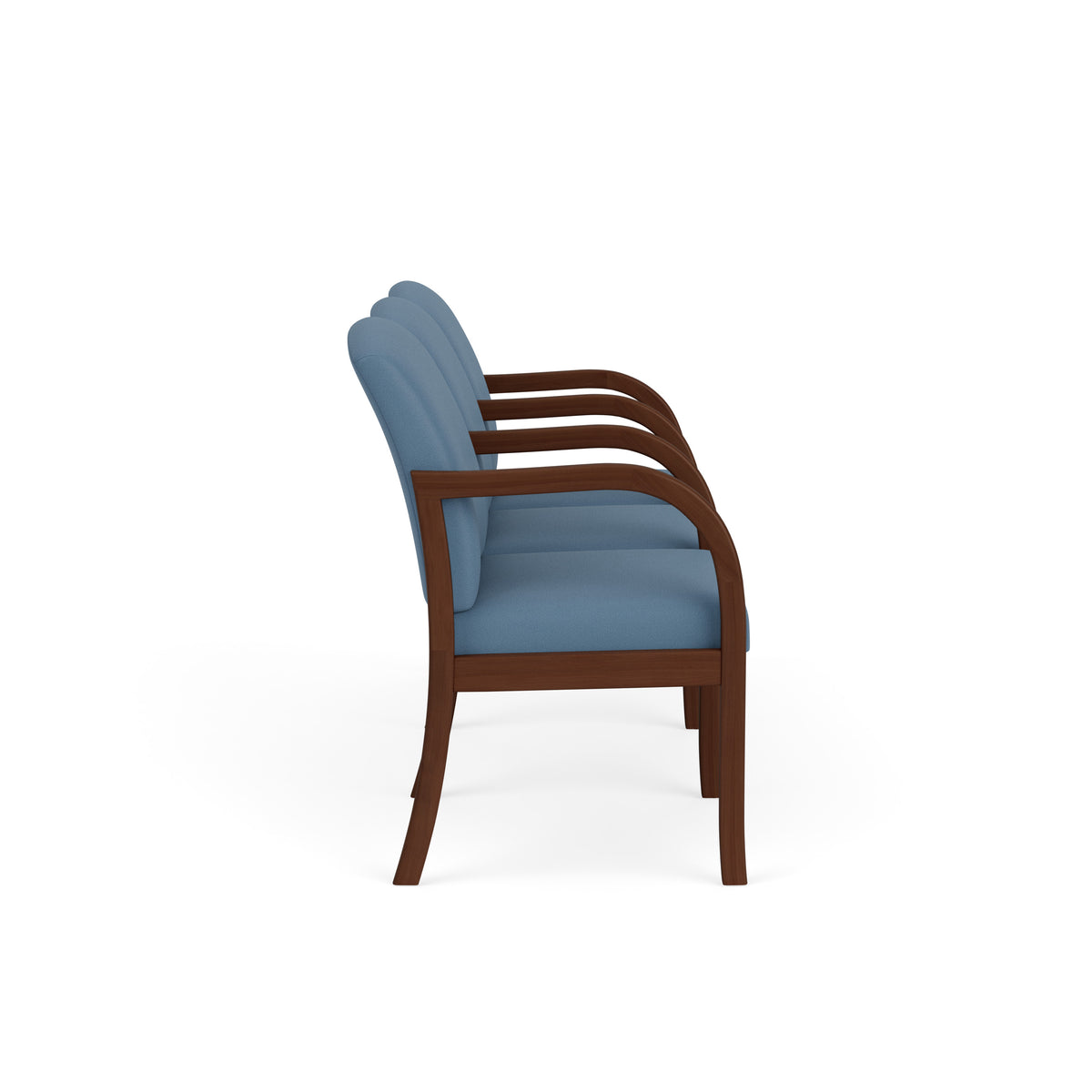 Weston Waiting Reception 3 Seat Tandem Seating Wood Frame
