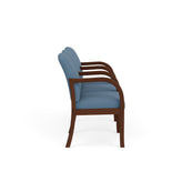 Weston Waiting Reception 3 Seat Tandem Seating Wood Frame