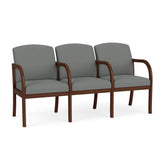 Weston Waiting Reception 3 Seat Tandem Seating Wood Frame
