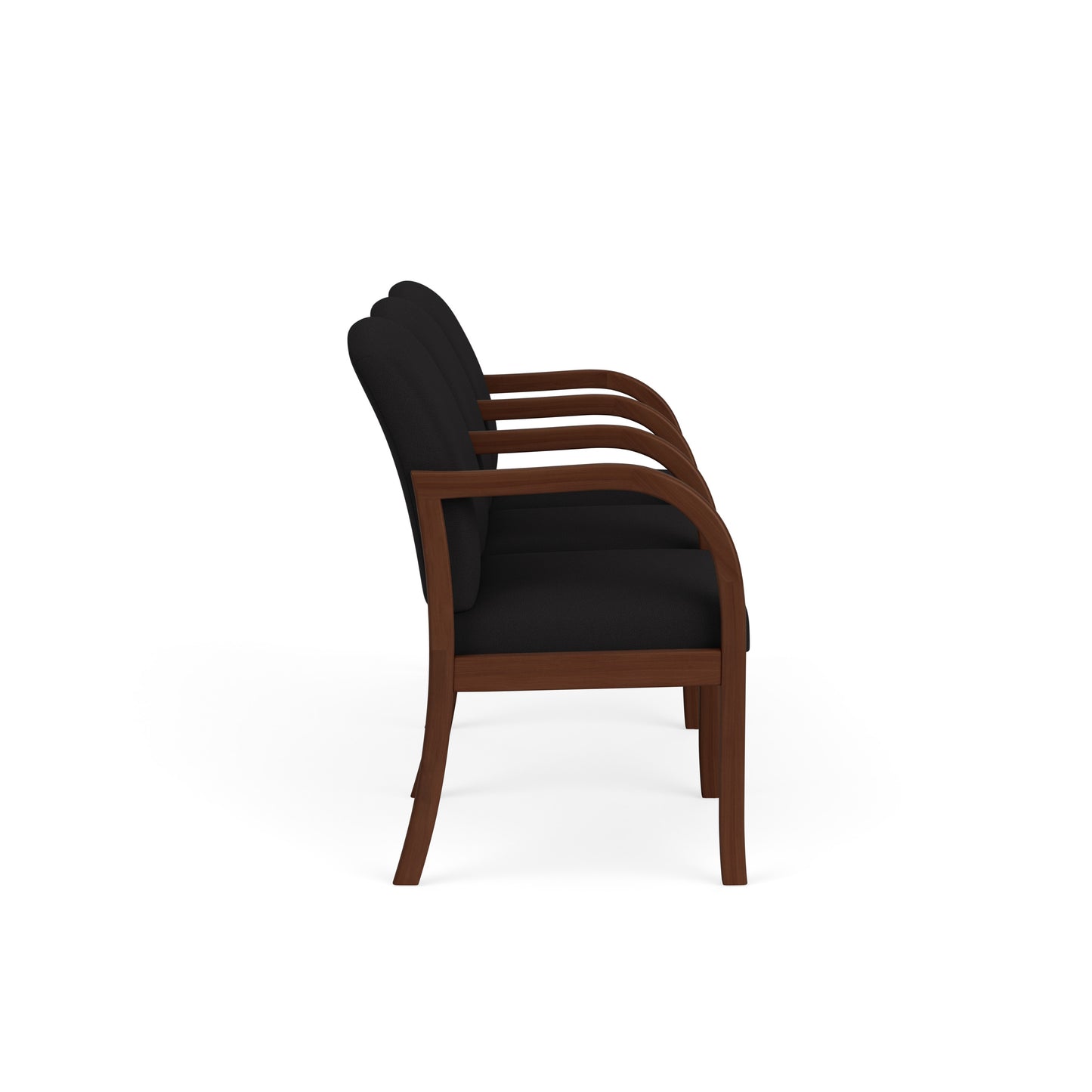 Weston Waiting Reception 3 Seat Tandem Seating Wood Frame