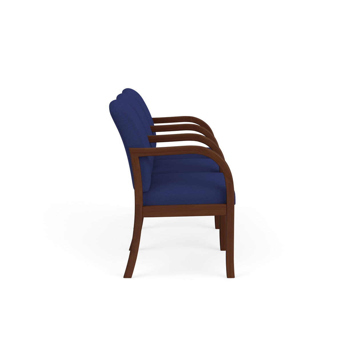 Weston Waiting Reception 3 Seat Tandem Seating Wood Frame
