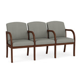 Weston Waiting Reception 3 Seat Tandem Seating Wood Frame